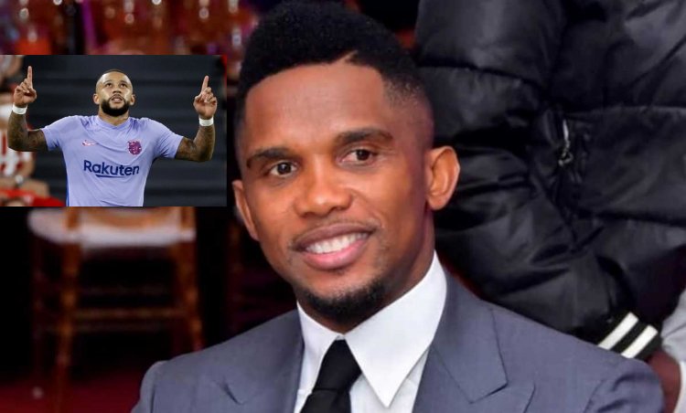 FC Barcelone : Samuel Eto’o en pince pour Memphis Depay