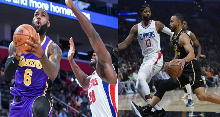 NBA : Stephen Curry porte les Warriors face aux Clippers, les Lakers l'emportent sur les pistons