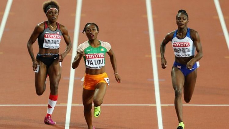 Mondial d’athlétisme : Murielle Ahouré éliminée en 11,2, Ta Lou Marie-Josée termine 7e.